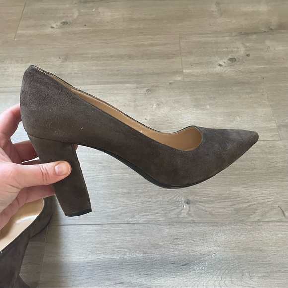 GRAVITY POPE 8.5-9 Brown Suede Block Heel Pumps ITALIAN MADE - Picture 3 of 9